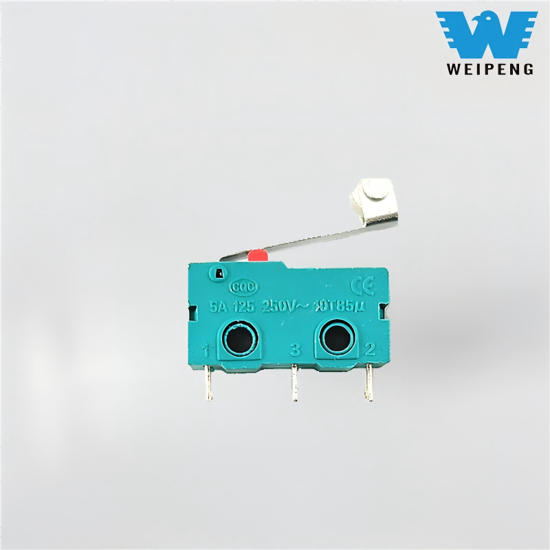 Tombol kontak 5a / 125v 250v langsung nangani switch mikro telung-pin