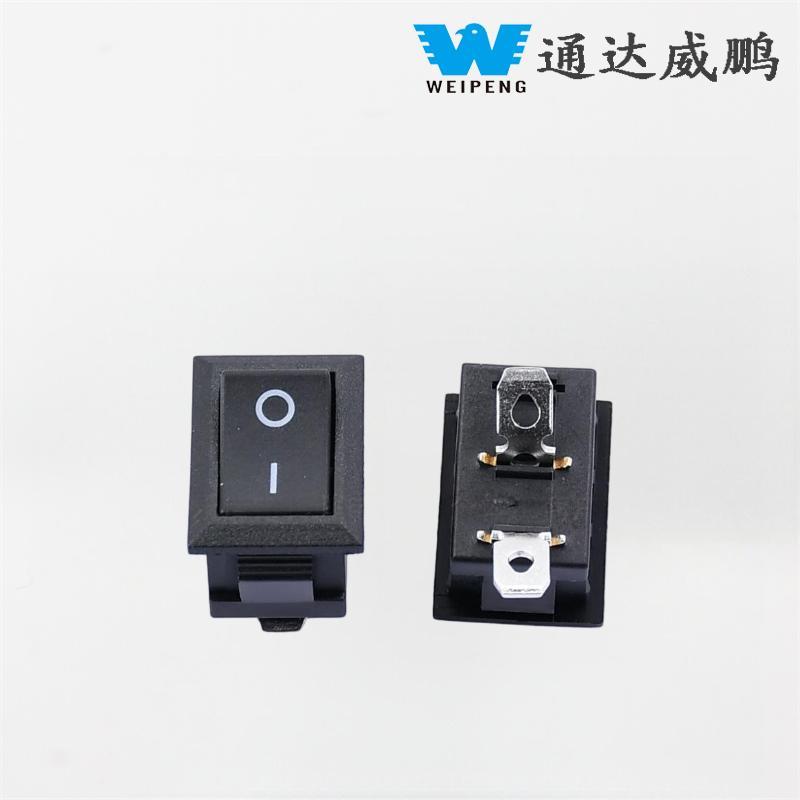Kcd115*21mm Sisih Miring Kaki Bengkok Dua Posisi 6A Power Rocker Switch