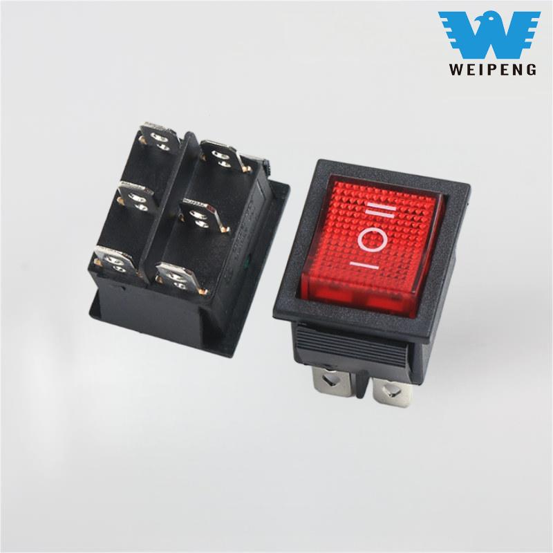 Kcd4 Water Dispenser 3-Position 6-Pin 16A High Current Rocker Switch
