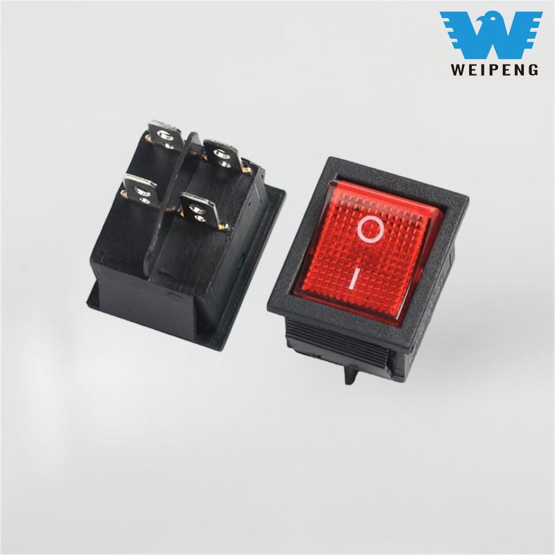 Rocker Ngalih Kcd4-201 Four-Pin Six-Pin Two-Posisi